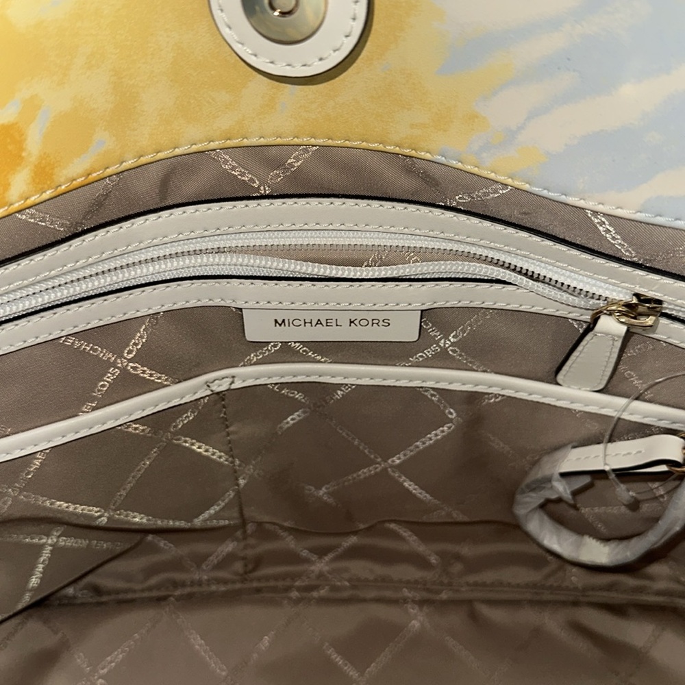 Michael Kors Vibrant Blue and Yellow large tote. NWT - Picture 3 of 13